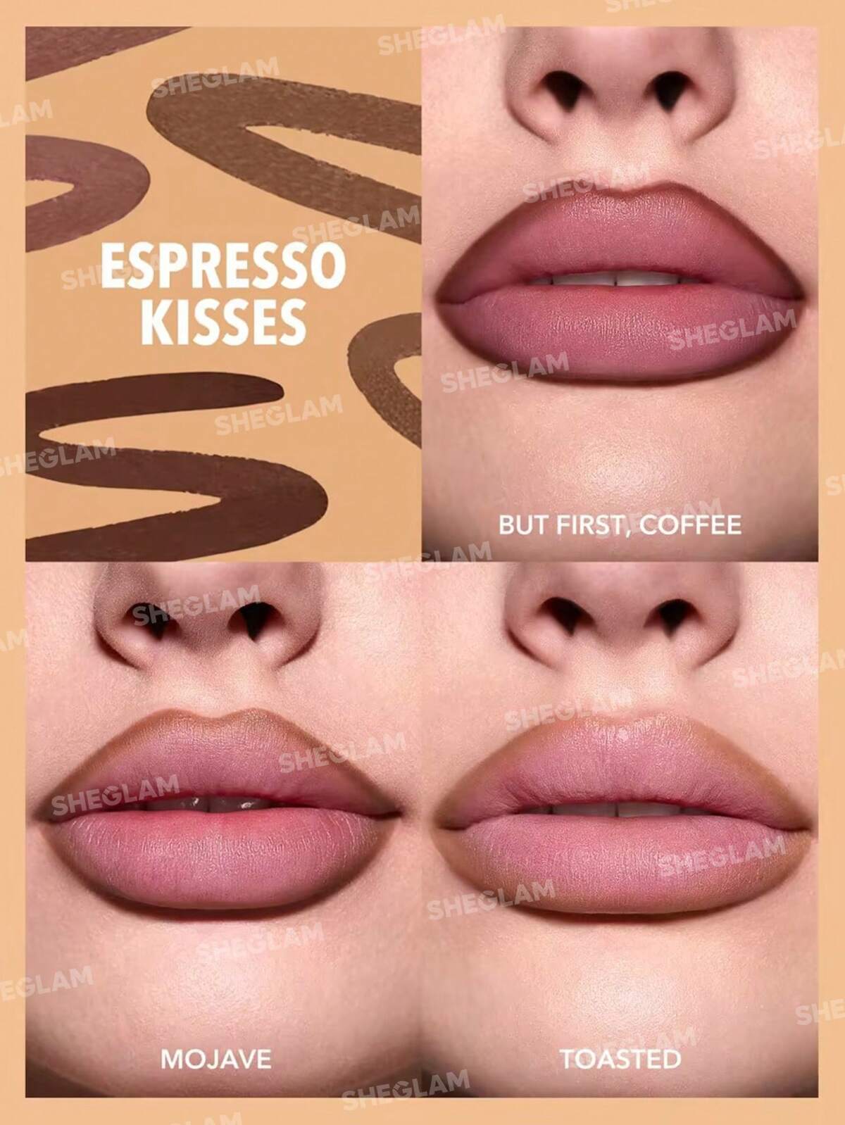 Sheglam So Lippy Lip Liner Set-Espresso Kisses