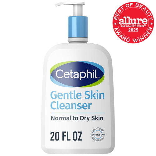Cetaphil Gentle Skin Cleanser, Hydrating Face Wash, Sensitive Skin, 20 oz | Soap-Free, Non-Foaming, Moisturizes While Cleansing, Sensitive And Dry To Normal Skin, Dermatologist Recommended, Large Size