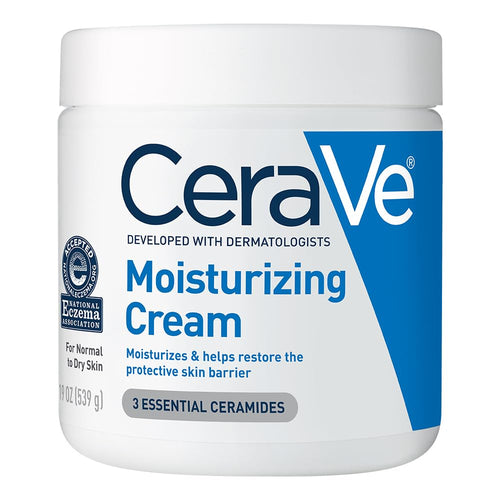 CeraVe Moisturizing Cream, Face Moisturizer & Body Cream, Skin care, 19oz | Hyaluronic Acid For Instant Hydration, Skin Barrier Repair, Ceramide Moisturizer, Fragrance Free, Non-Comedogenic, Daily Use