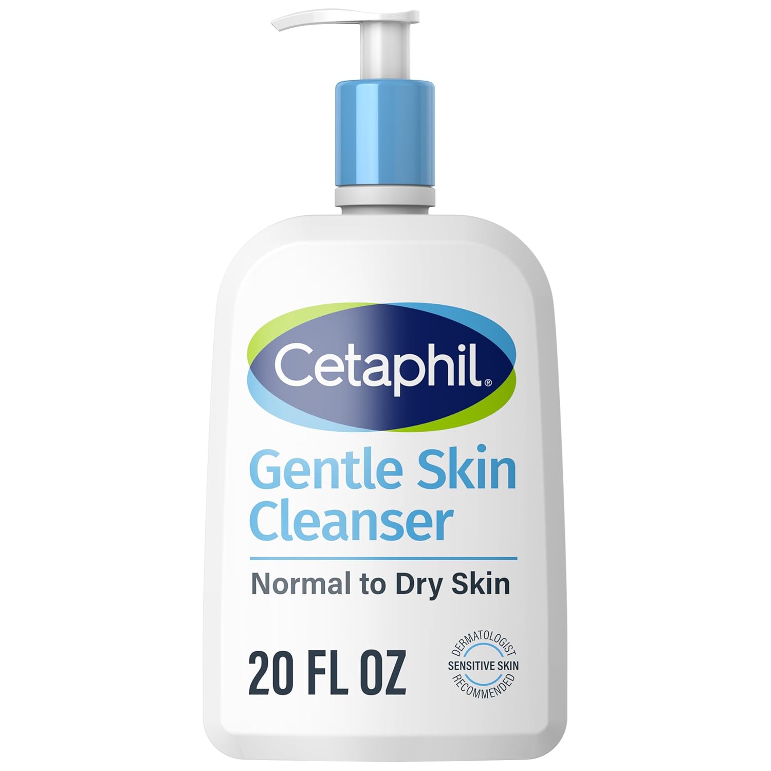 Cetaphil Gentle Skin Cleanser, Hydrating Face Wash, Sensitive Skin, 20 oz | Soap-Free, Non-Foaming, Moisturizes While Cleansing, Sensitive And Dry To Normal Skin, Dermatologist Recommended, Large Size
