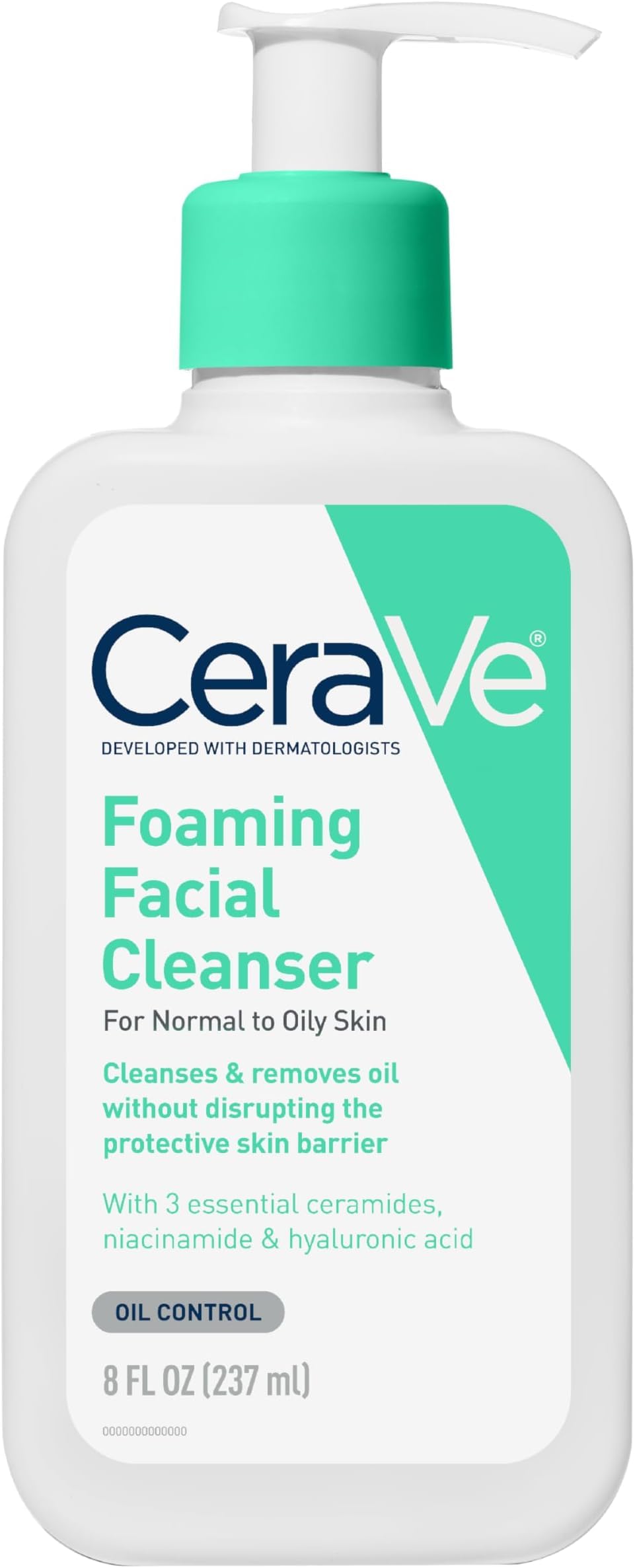 CeraVe Foaming Facial Cleanser, Face Wash for Oily Skin, 19oz | Skin Care with Hyaluronic Acid & Niacinamide, Makeup Remover, Daily Face Wash For Men & Women, Fragrance Free, Oil Control
