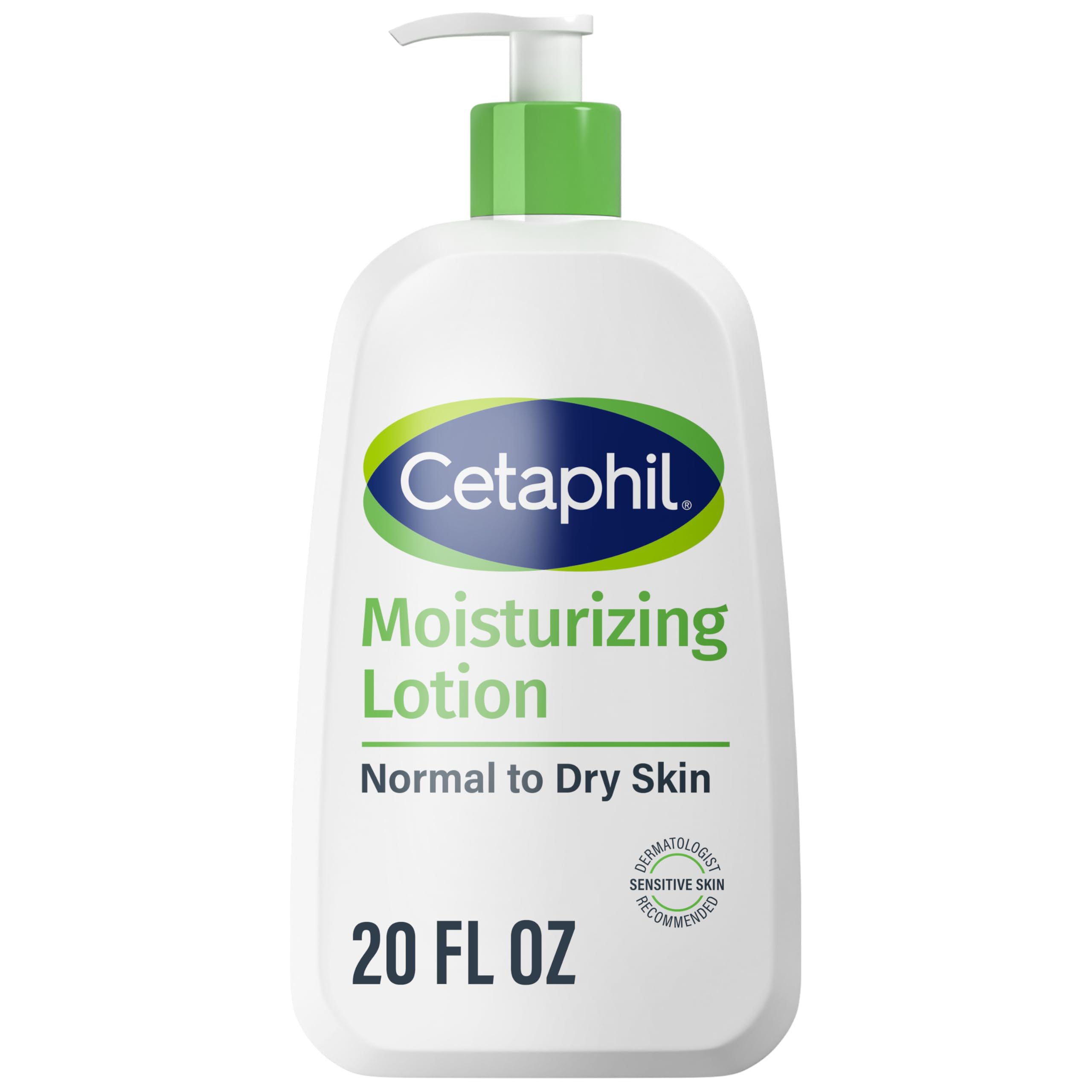 Cetaphil Moisturizing Face & Body Lotion, Sensitive Skin, 20oz | Fragrance-Free, Hypoallergenic, Non-Comedogenic, Hydrates Dry Sensitive Skin, Dermatologist Recommended, Large 20 Oz