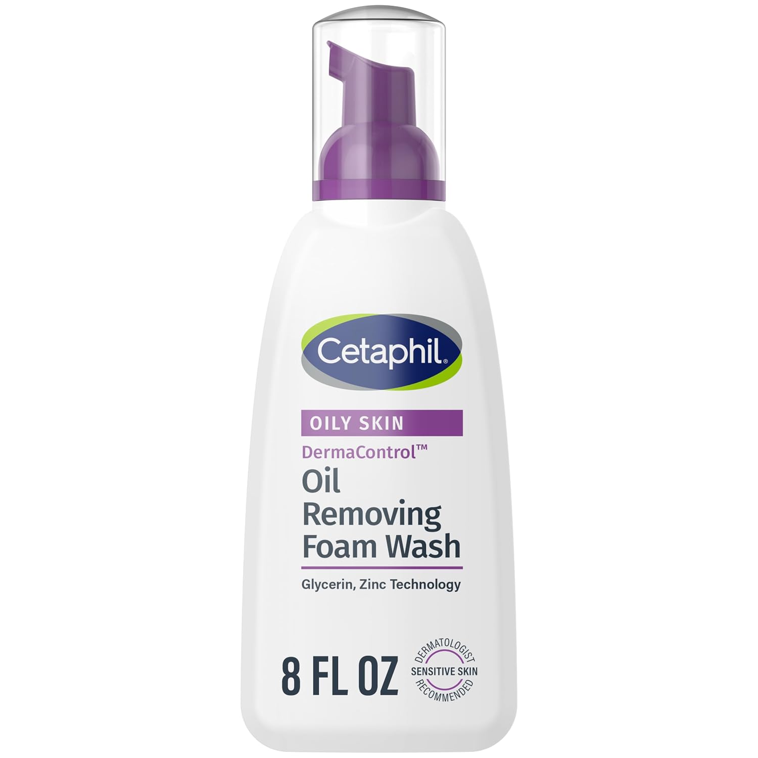 Cetaphil Pro Oil Removing Foaming Face Wash, Sensitive Skin, 8 fl oz, 3ct | Oily & Acne-Prone Skin, Fragrance-Free, Oil Control Foam Cleanser, Dermatologist Recommended, 3-Pack Value