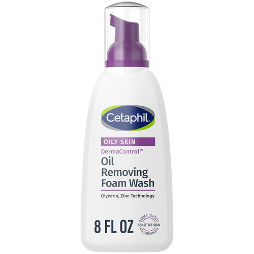 Cetaphil Pro Oil Removing Foaming Face Wash, Sensitive Skin, 8 fl oz, 3ct | Oily & Acne-Prone Skin, Fragrance-Free, Oil Control Foam Cleanser, Dermatologist Recommended, 3-Pack Value