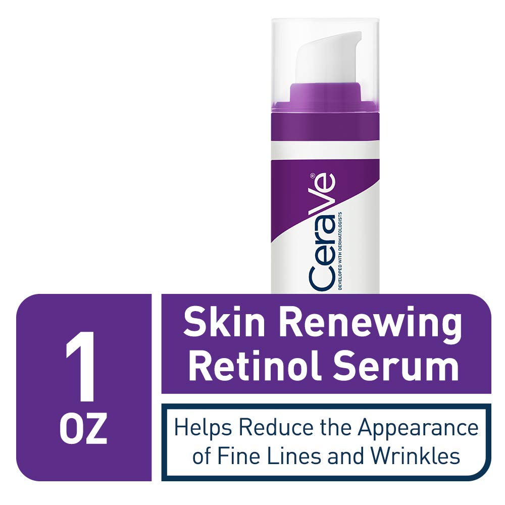 CeraVe Retinol Serum for Face with Niacinamide & Hyaluronic Acid, 1 oz | Skin Care, Brightening Serum, Anti Aging, Smooths Fine Lines and Wrinkles, Ceramides, Fragrance Free, Non-Comedogenic, Gentle