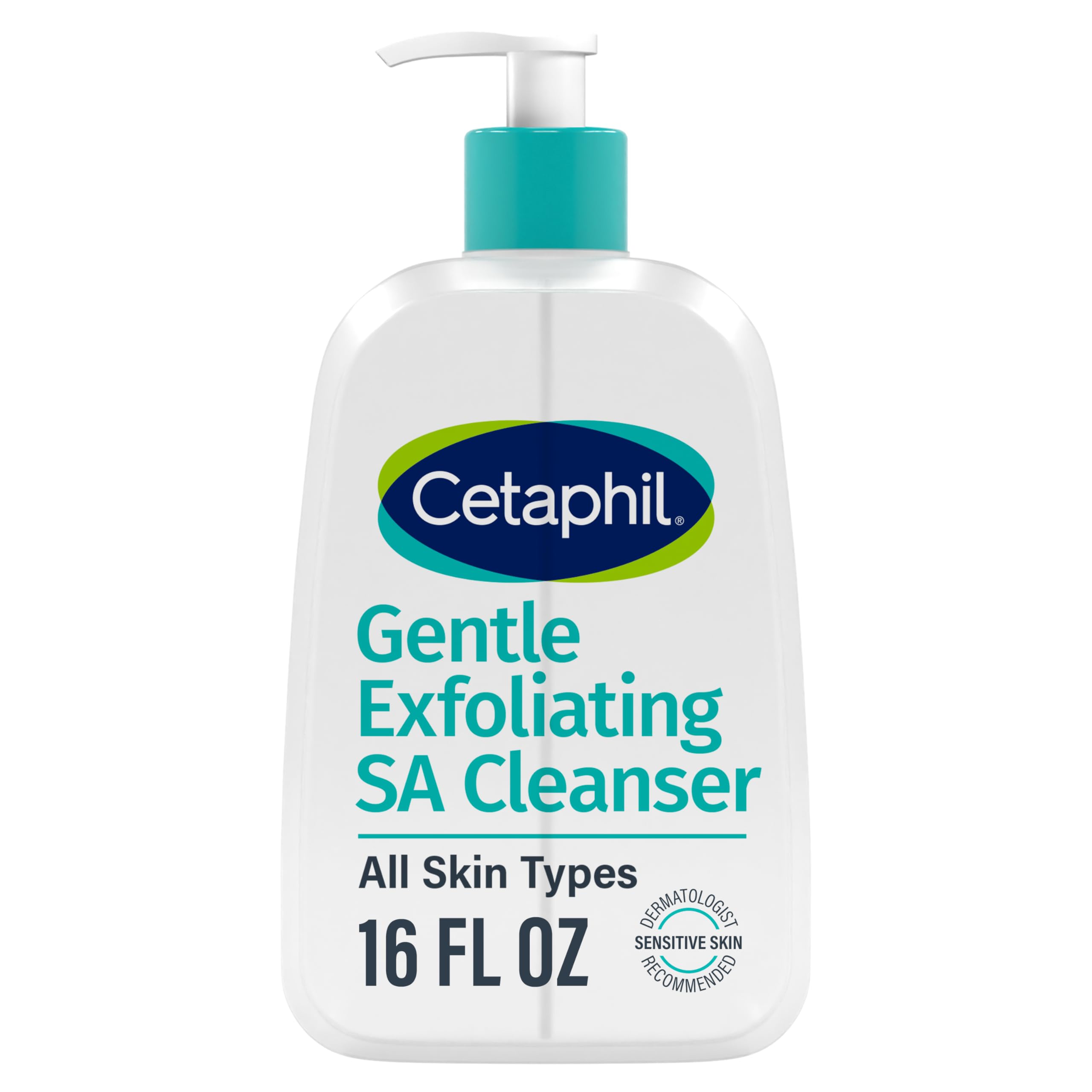 Cetaphil SA Gentle Exfoliating Face Wash, Salicylic Acid Cleanser, 8 fl oz | Foaming Face Wash, Salicylic Acid, Acne-Prone And Sensitive Skin, All Skin Types, Dermatologist Recommended, 8 Fl Oz Pump