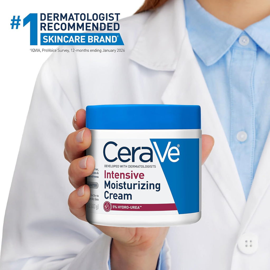 CeraVe Intensive Moisturizing Cream with Shea Butter for Dry Skin, 19oz | Skin Care, Instant Hydration, Body Care, Skin Barrier Repair, Body Cream, Fragrance Free, Extremely Dry Skin