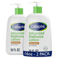 Cetaphil Advanced Radiance Body Lotion, Dry, Sensitive Skin, 16 oz, 2 ct | Body Lotion For Dry Skin, Fragrance Free, Hypoallergenic, Non-Comedogenic, Shea Butter, 2-Pack, Dermatologist Recommended