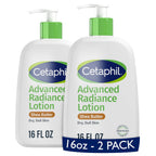 Cetaphil Advanced Radiance Body Lotion, Dry, Sensitive Skin, 16 oz, 2 ct | Body Lotion For Dry Skin, Fragrance Free, Hypoallergenic, Non-Comedogenic, Shea Butter, 2-Pack, Dermatologist Recommended