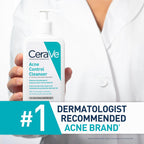 CeraVe Acne Control Cleanser, Face Wash with 2% Salicylic Acid, 16 oz | Skin Care with Niacinamide, Acne Face Wash, Acne Treatment For Face, Ceramides, Fragrance Free, Gentle, Oil Absorbing Clay