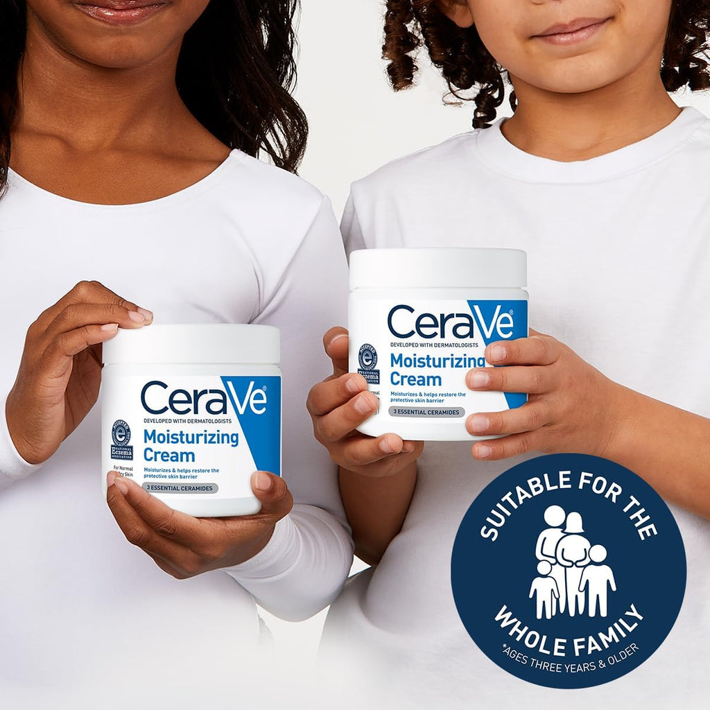 CeraVe Moisturizing Cream, Face Moisturizer & Body Cream, Skin care, 19oz | Hyaluronic Acid For Instant Hydration, Skin Barrier Repair, Ceramide Moisturizer, Fragrance Free, Non-Comedogenic, Daily Use
