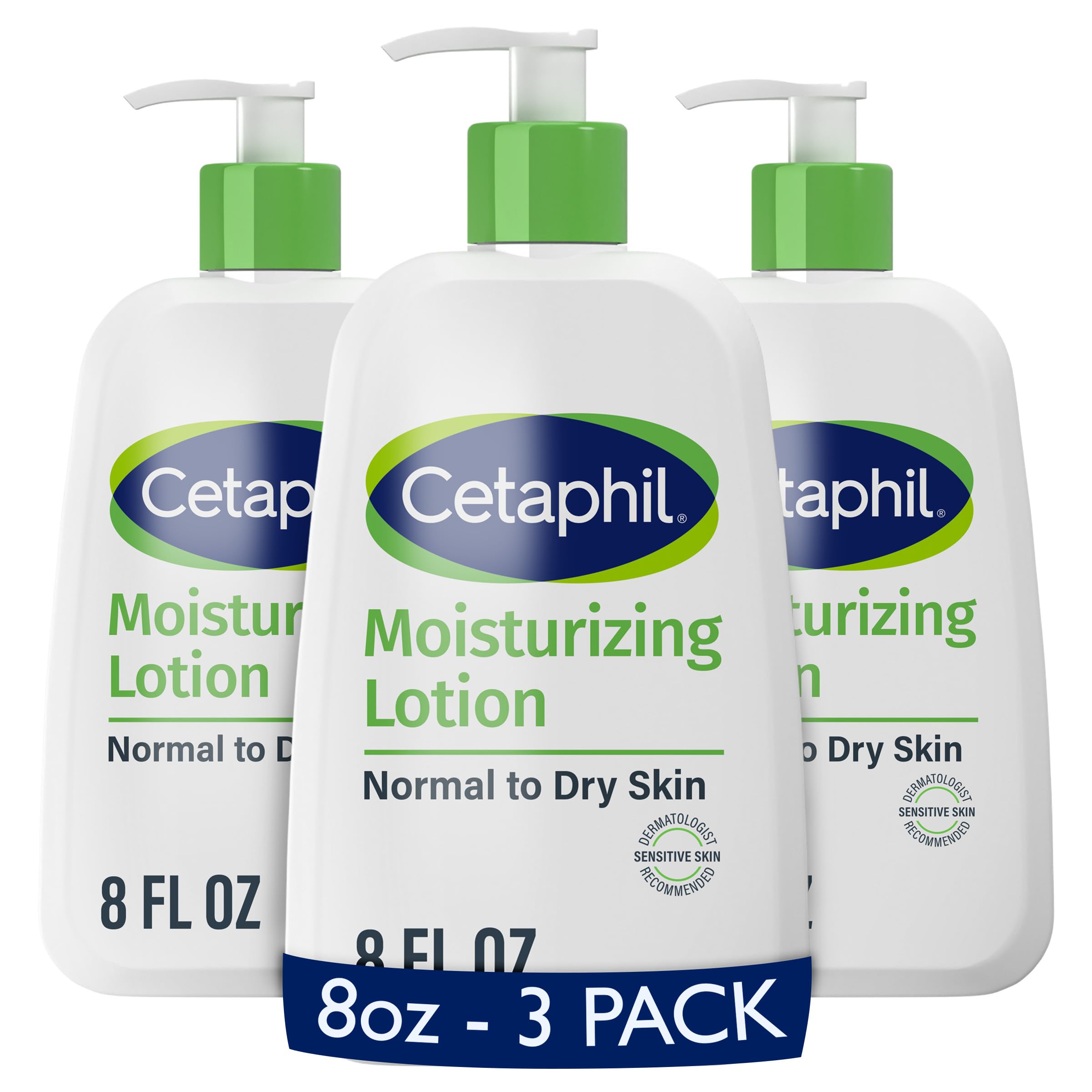 Cetaphil Moisturizing Face & Body Lotion, Sensitive Skin, 20oz | Fragrance-Free, Hypoallergenic, Non-Comedogenic, Hydrates Dry Sensitive Skin, Dermatologist Recommended, Large 20 Oz