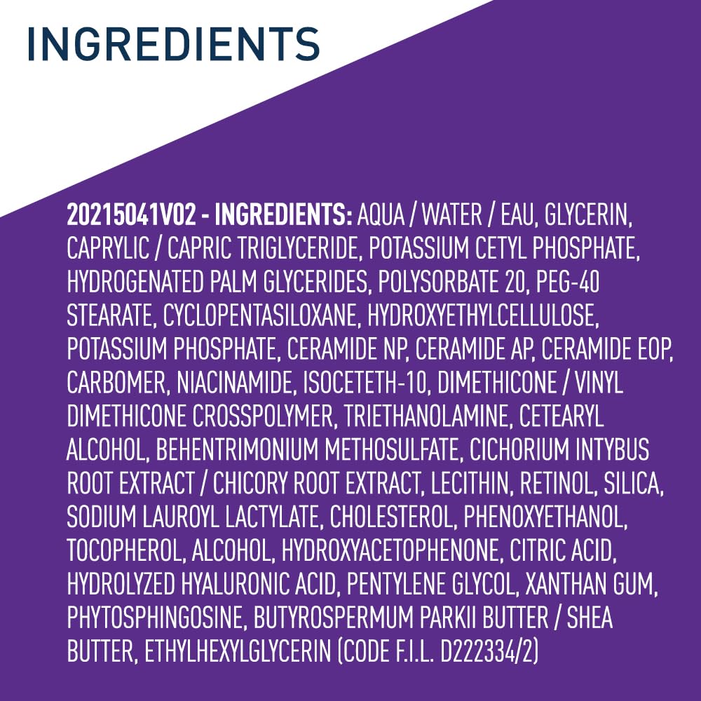 CeraVe Retinol Serum for Face with Niacinamide & Hyaluronic Acid, 1 oz | Skin Care, Brightening Serum, Anti Aging, Smooths Fine Lines and Wrinkles, Ceramides, Fragrance Free, Non-Comedogenic, Gentle