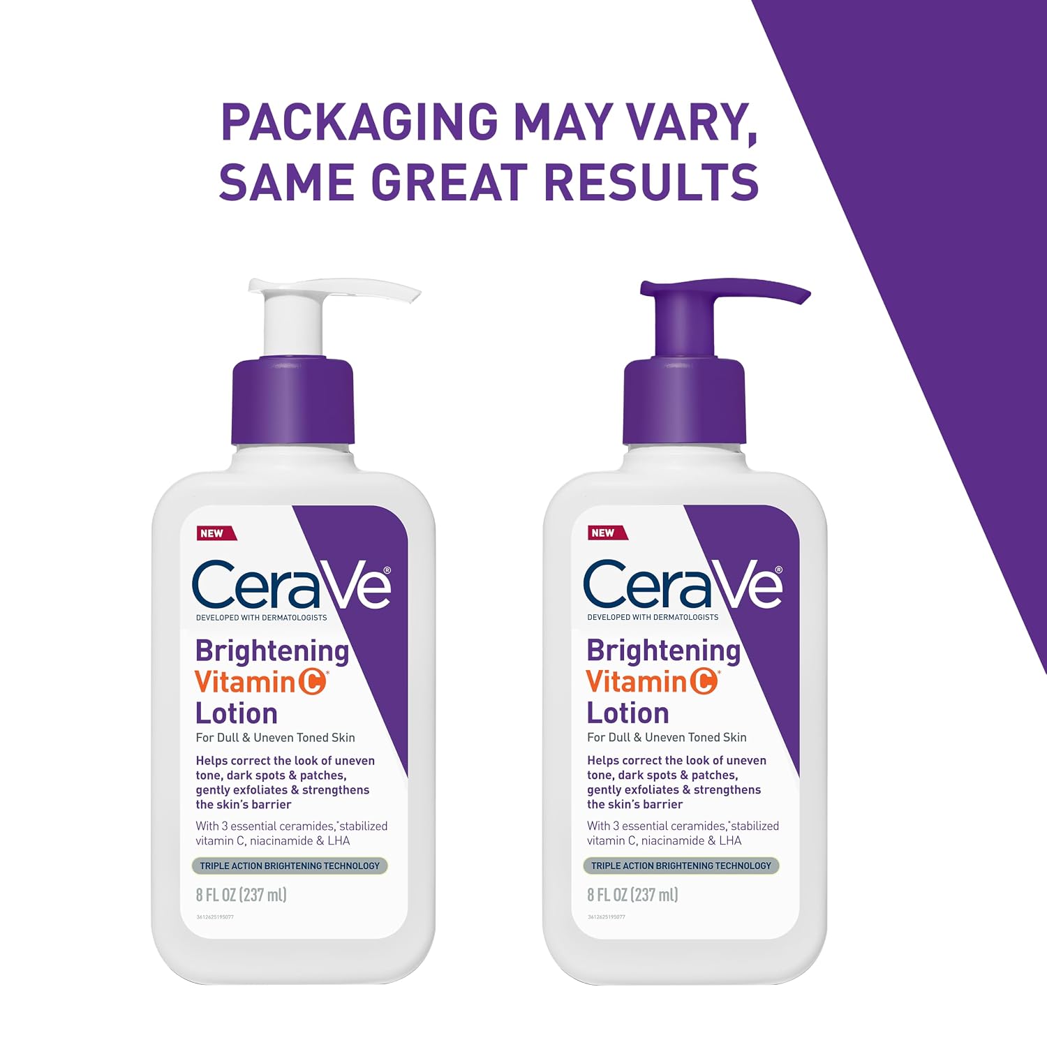 CeraVe Brightening Vitamin C Lotion, Dark Spot Correcting & Brightening With Vitamin C, 3 Essential Ceramides, Niacinamide & LHA, Lightweight & Fragrance-Free, 72Hr Hydration, 16oz