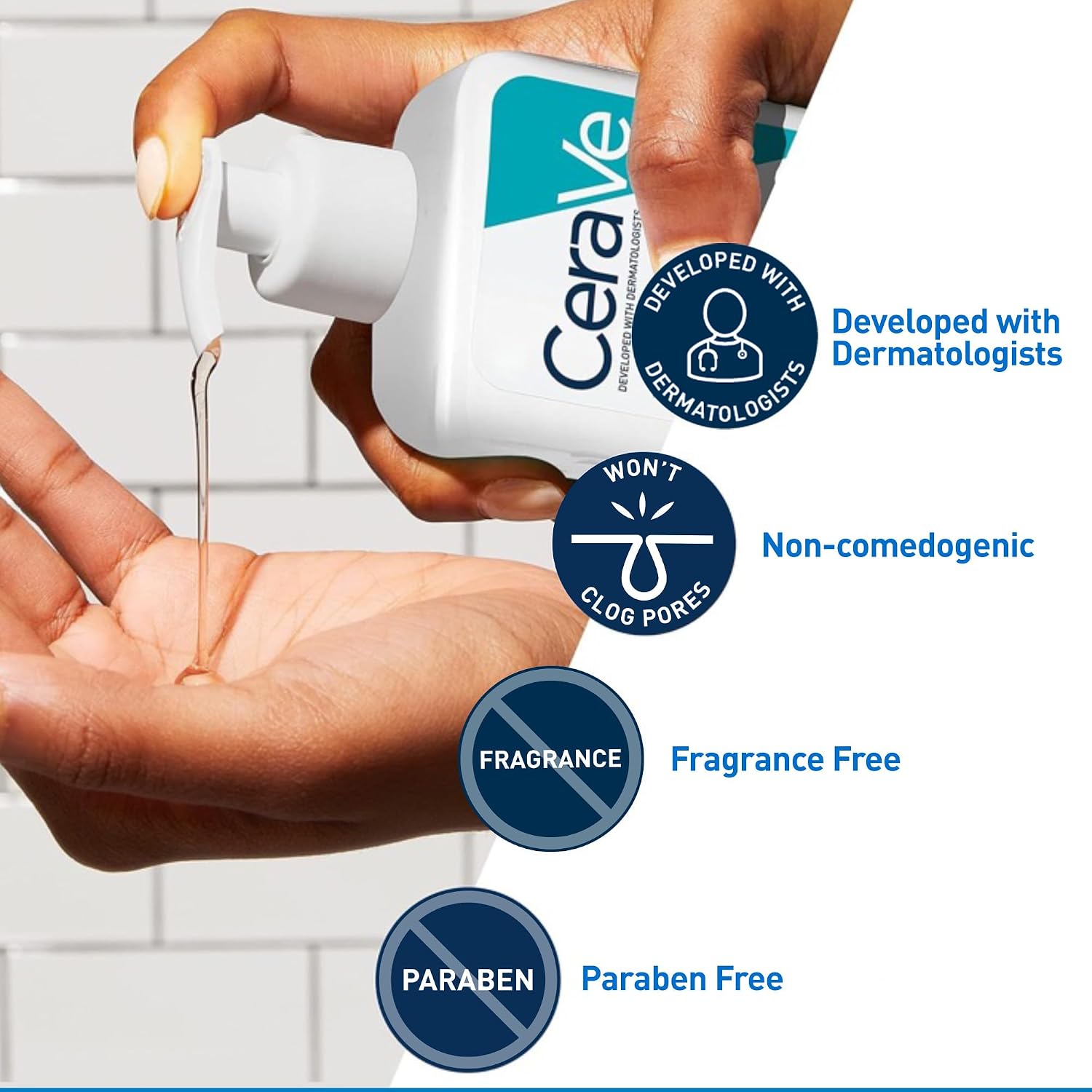 CeraVe Acne Control Cleanser, Face Wash with 2% Salicylic Acid, 16 oz | Skin Care with Niacinamide, Acne Face Wash, Acne Treatment For Face, Ceramides, Fragrance Free, Gentle, Oil Absorbing Clay