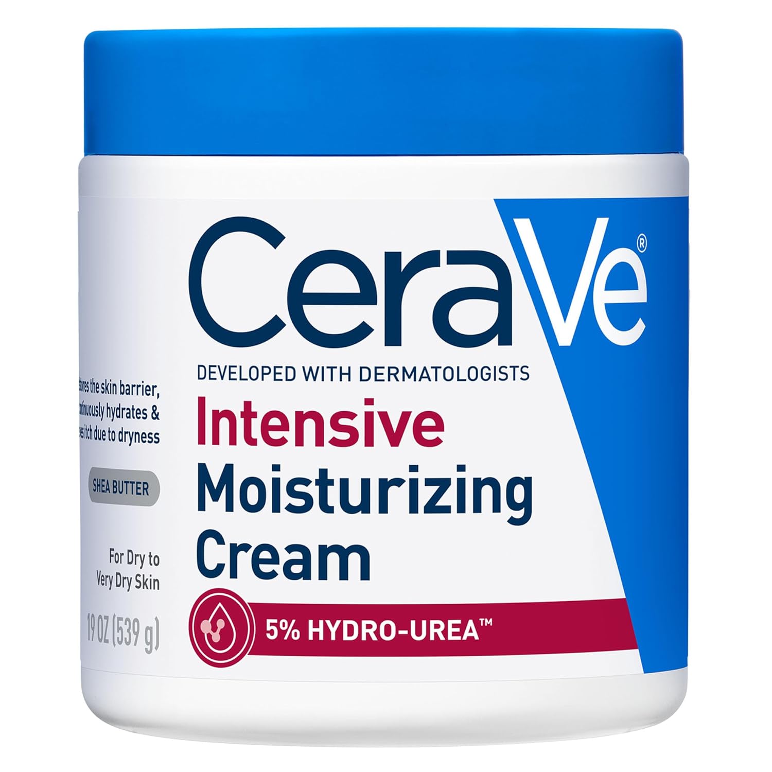CeraVe Intensive Moisturizing Cream with Shea Butter for Dry Skin, 19oz | Skin Care, Instant Hydration, Body Care, Skin Barrier Repair, Body Cream, Fragrance Free, Extremely Dry Skin