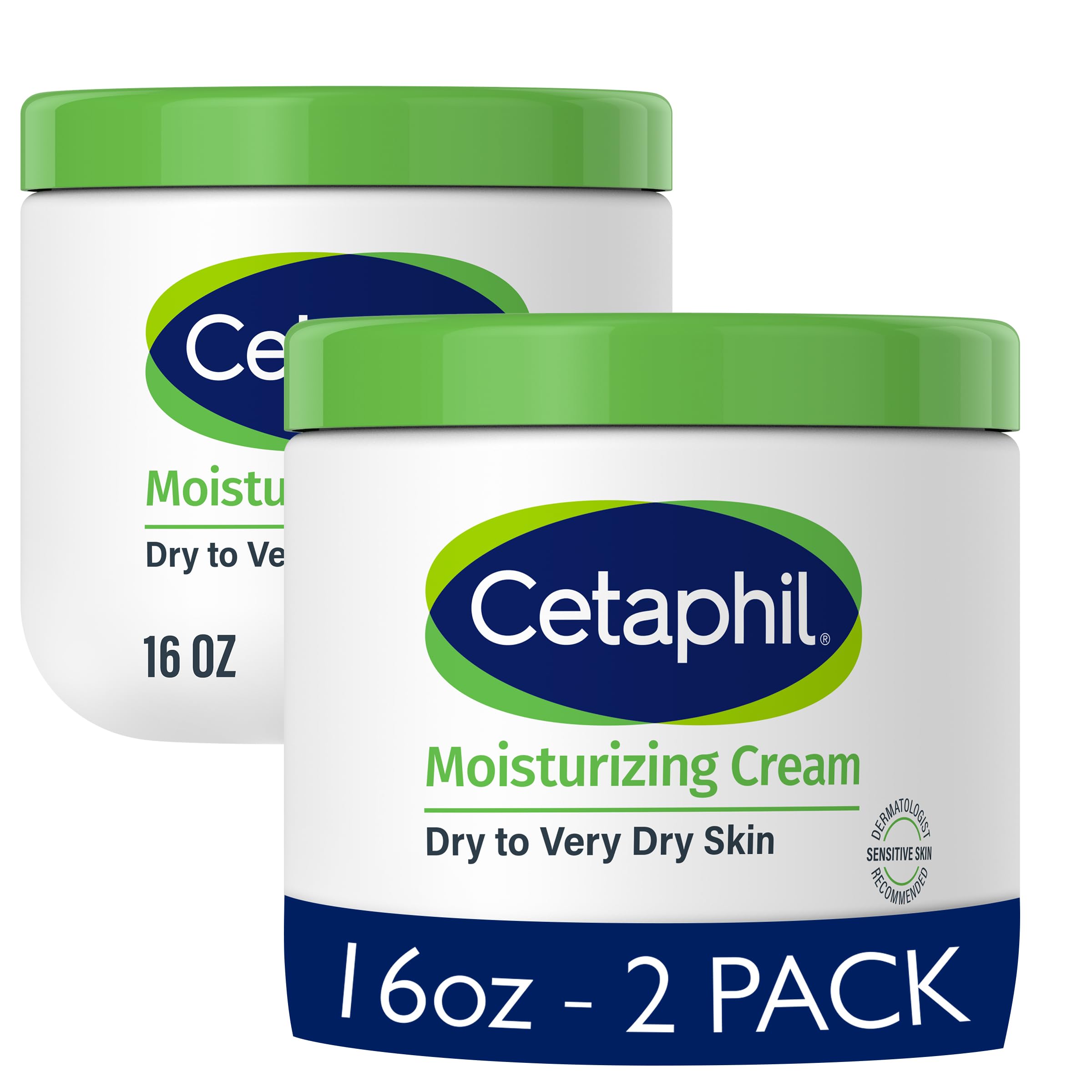 Cetaphil Moisturizing Cream, Face & Body Lotion Dry Sensitive Skin, 20oz | Fragrance-Free, Non-Comedogenic, Non-Greasy, Hydrates Very Dry Sensitive Skin, Dermatologist Recommended, 20 Oz Value Size