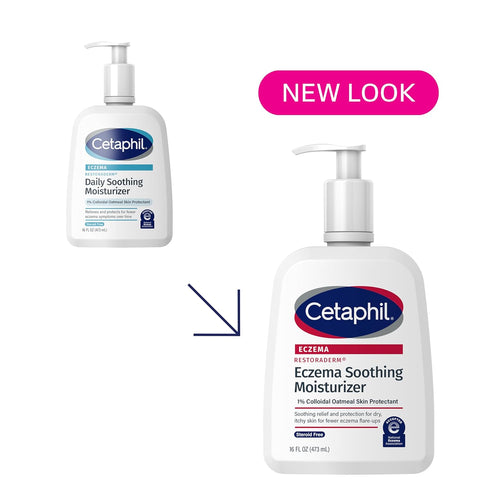 Cetaphil Restoraderm Eczema Moisturizer Colloidal Oatmeal Lotion 16 oz | Steroid-free eczema relief, 48-hour hydration, 1% colloidal oatmeal, fewer flare-ups, doctor recommended, sensitive skin