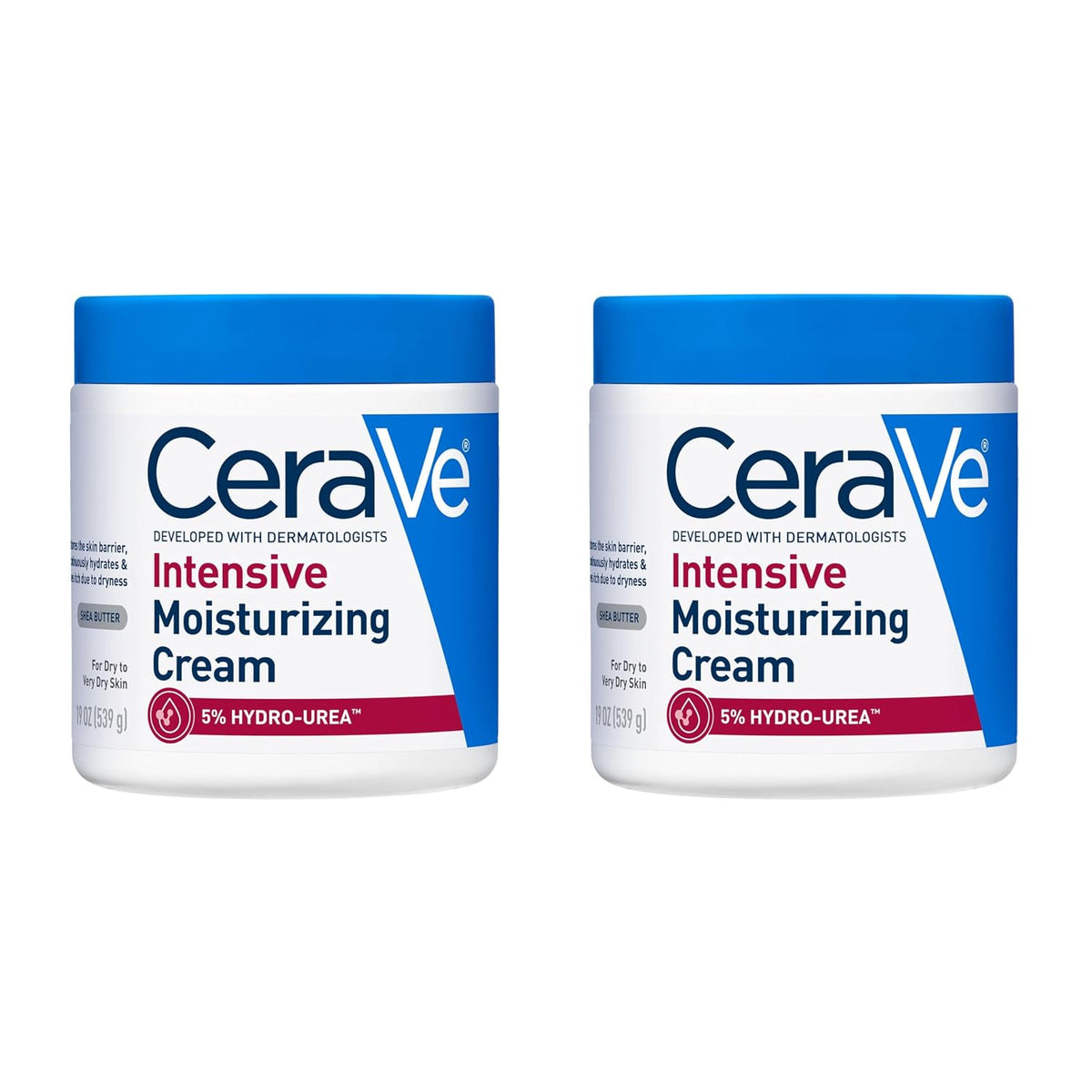 CeraVe Intensive Moisturizing Cream with Shea Butter for Dry Skin, 19oz | Skin Care, Instant Hydration, Body Care, Skin Barrier Repair, Body Cream, Fragrance Free, Extremely Dry Skin