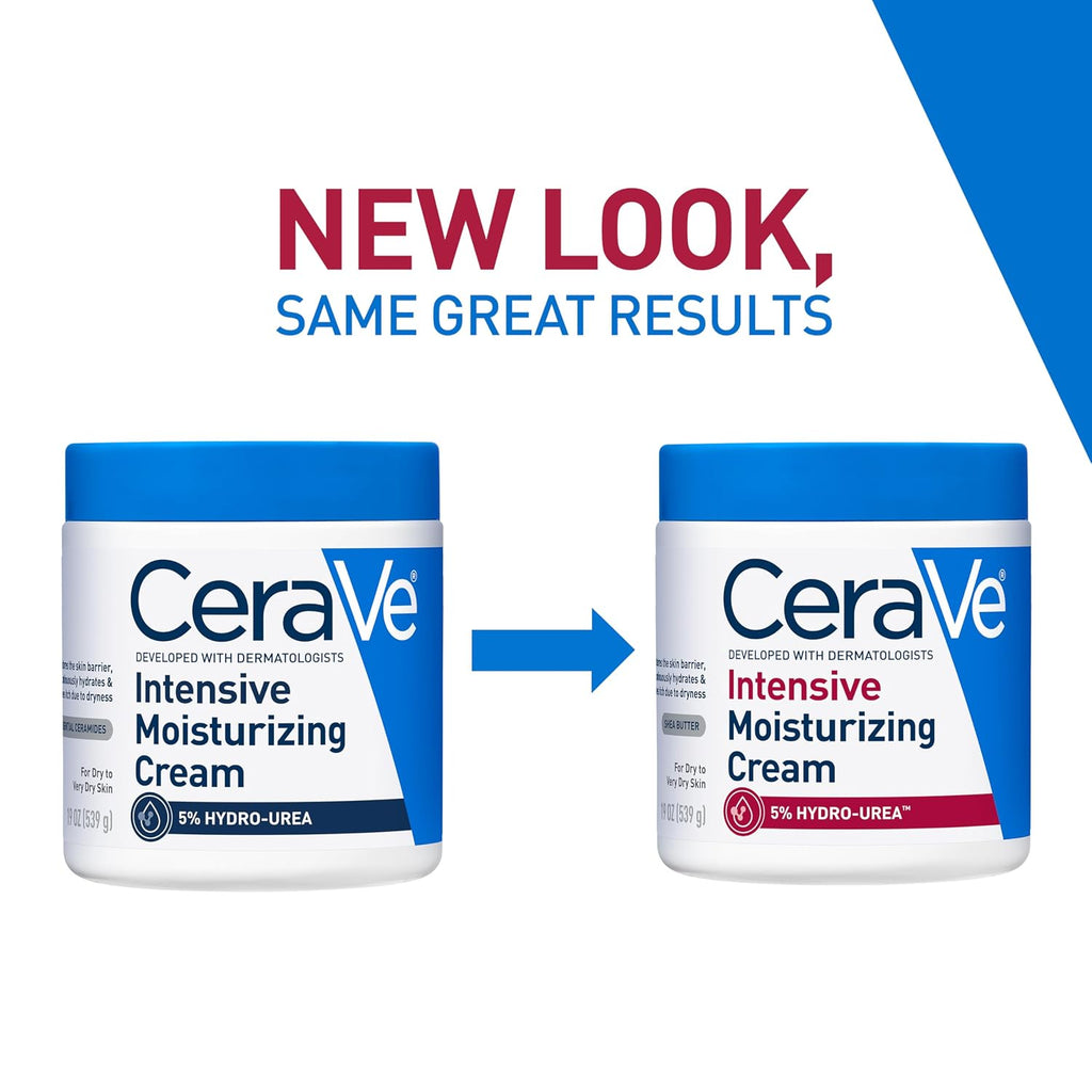 CeraVe Intensive Moisturizing Cream with Shea Butter for Dry Skin, 19oz | Skin Care, Instant Hydration, Body Care, Skin Barrier Repair, Body Cream, Fragrance Free, Extremely Dry Skin