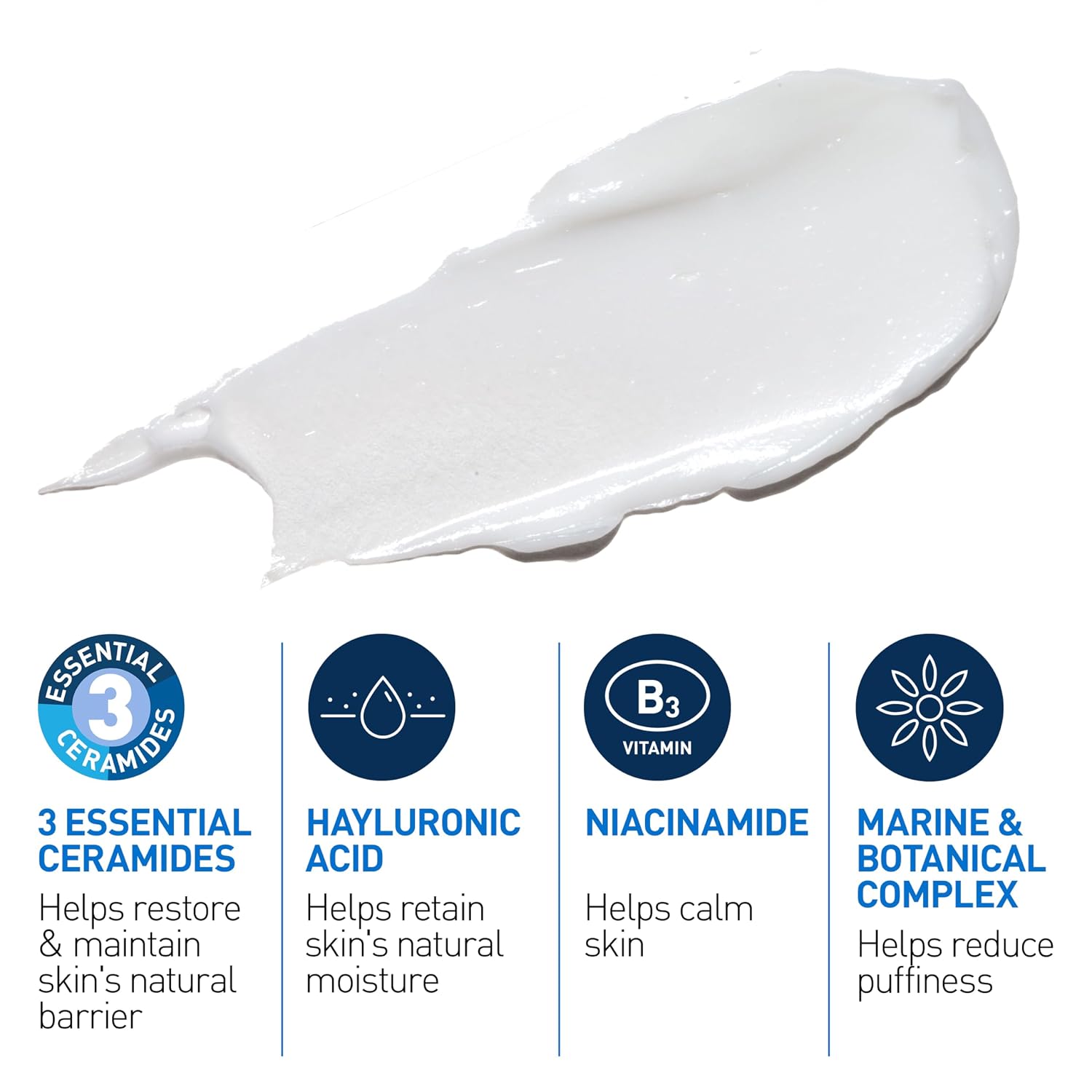 CeraVe Eye Repair Cream, Under Eye Cream for Puffiness and Bags, 0.5oz | Skin Care, Eye Cream, Hyaluronic Acid, Niacinamide, Marine Botanical Complex, Oil Free, Ophthalmologist Tested, Daily Use