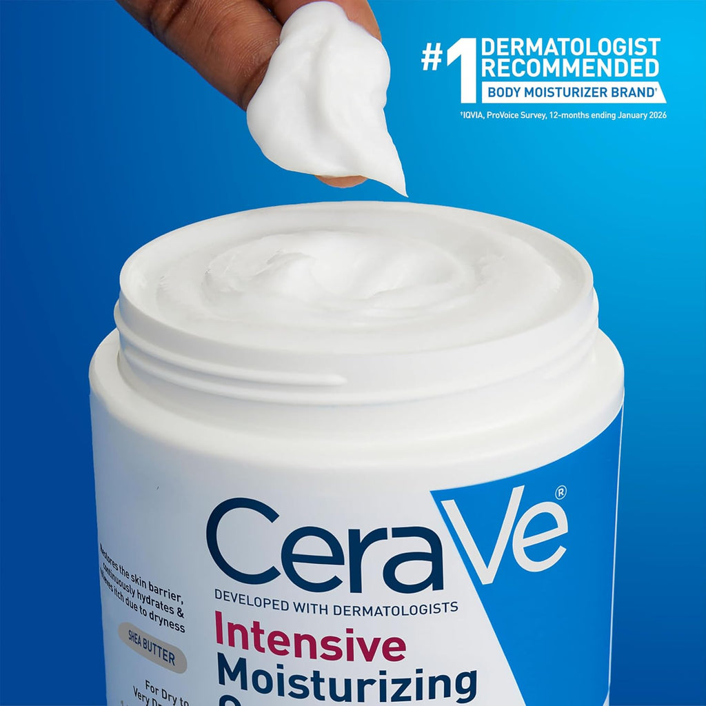 CeraVe Intensive Moisturizing Cream with Shea Butter for Dry Skin, 19oz | Skin Care, Instant Hydration, Body Care, Skin Barrier Repair, Body Cream, Fragrance Free, Extremely Dry Skin