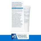 CeraVe Eye Repair Cream, Under Eye Cream for Puffiness and Bags, 0.5oz | Skin Care, Eye Cream, Hyaluronic Acid, Niacinamide, Marine Botanical Complex, Oil Free, Ophthalmologist Tested, Daily Use