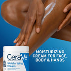 CeraVe Moisturizing Cream, Face Moisturizer & Body Cream, Skin care, 19oz | Hyaluronic Acid For Instant Hydration, Skin Barrier Repair, Ceramide Moisturizer, Fragrance Free, Non-Comedogenic, Daily Use
