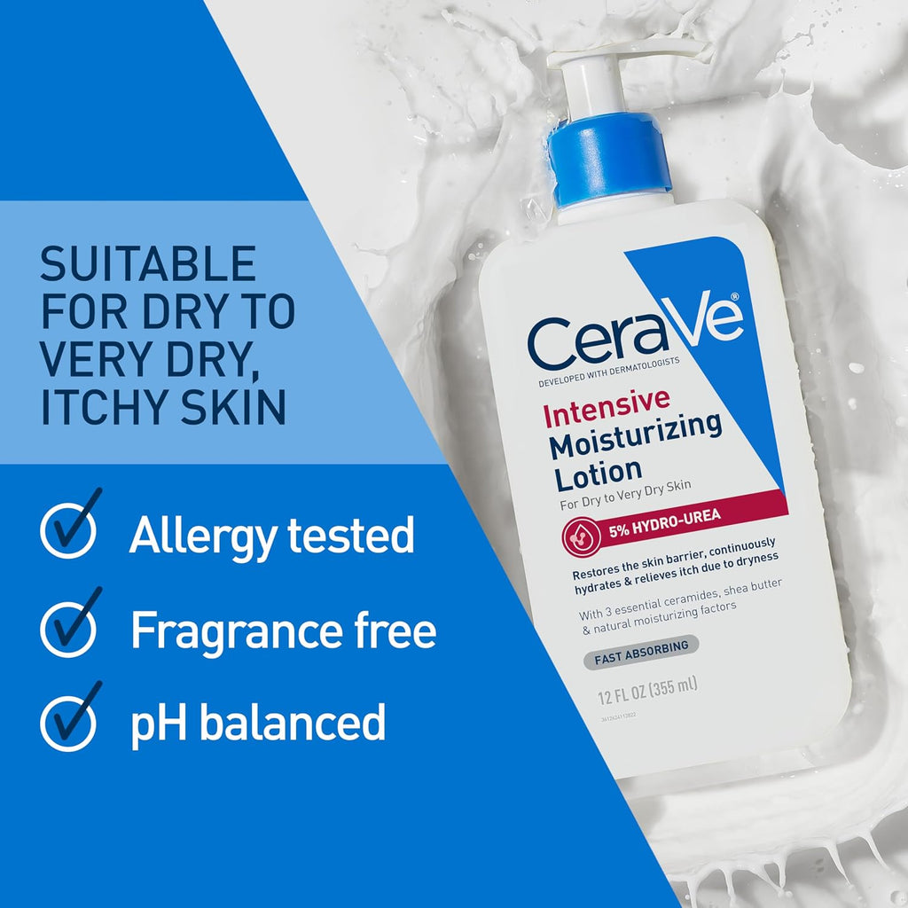 CeraVe Intensive Moisturizing Lotion, Shea Butter Body Lotion, 16oz | Skin Care, Relieves Signs Of Dry Skin with Hydro-Urea & Shea Butter In A Non-Greasy Formula For Rough, Tight and Itchy Skin