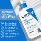 CeraVe Daily Moisturizing Lotion, Face and Body Lotion, Skin care, 19oz | Hyaluronic Acid, Lotion For Dry Skin, Skin Barrier Repair, Ceramide Moisturizer, For Men and Women, Fragrance Free, Oil-Free