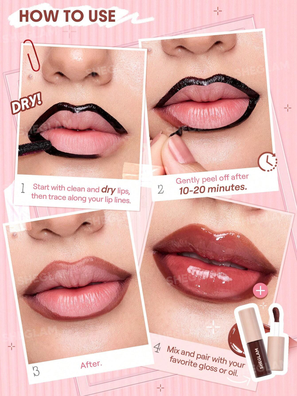 Sheglam Fall In Line Peel Off Lip Liner Stain