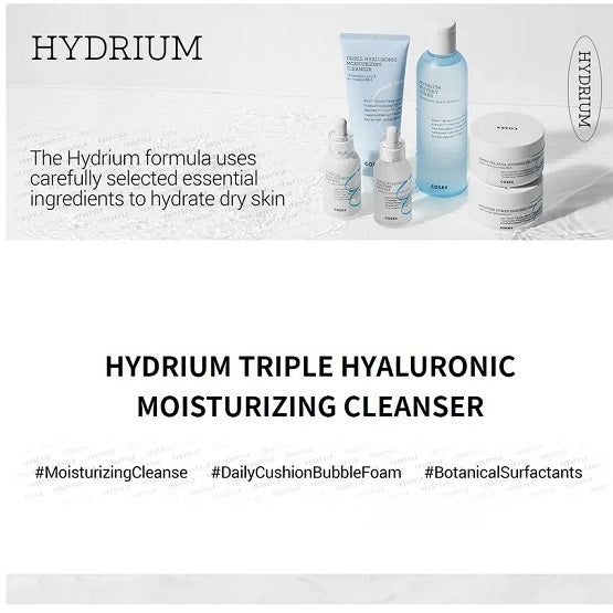 COSRX - Triple Hyaluronic Moisturizing Cleanser - 150ML - Image 3