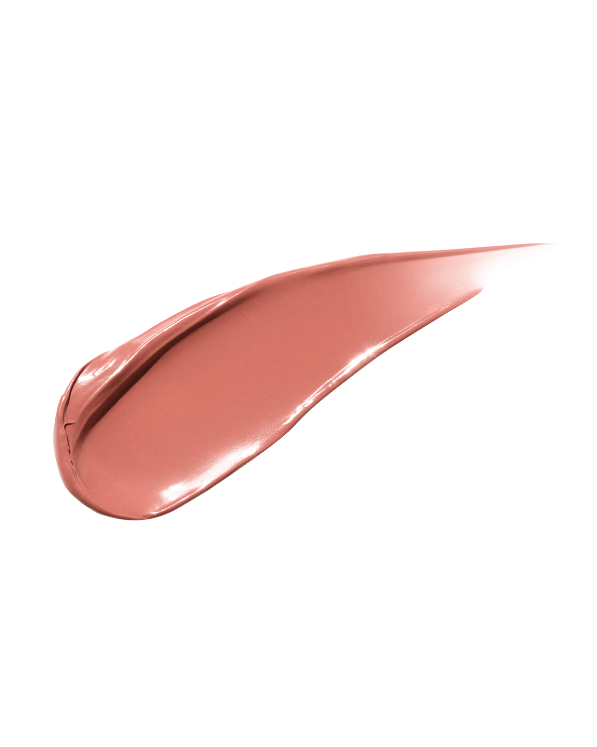 smear of Fenty Beauty Gloss Bomb Cream Color Drip Lip Cream lip gloss shown in shade Fenty Glow