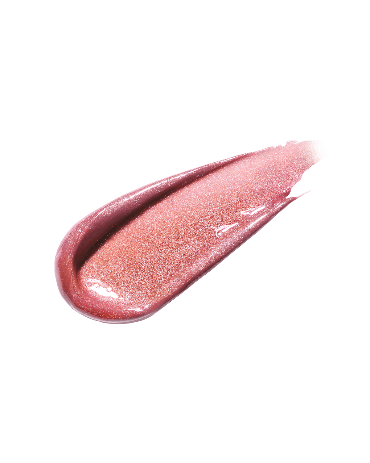 A smear of Gloss Bomb Universal Lip Luminizer in the shade  Candy Soda on a white background.