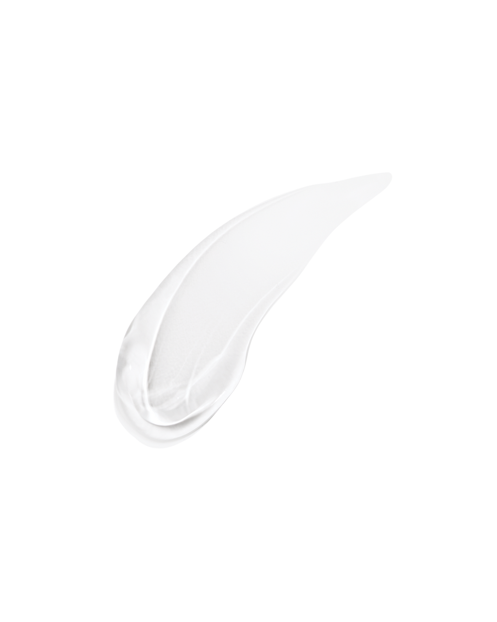 A smear of Gloss Bomb Heat lip gloss in the shade Glass Slipper on a white background.