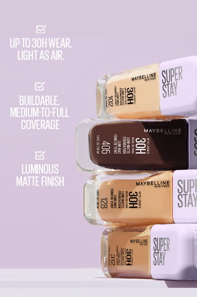 Maybelline SUPER STAY® LUMI-MATTE FOUNDATION MAKEUP - Image 13
