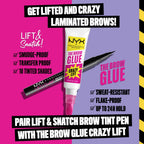 NYX The Brow Glue Crazy Lift, Brow Lamination Gel- Transparent - Image 7