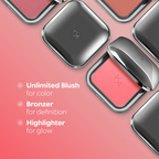 Radiant Blush Powder, Flawless Cheek Color, natural flush, vibrant pigment, matte finish, soft focus, image 27 of 32.