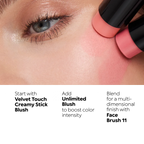 Velvet cream blush stick, blendable, radiant finish, for a natural flush (image 24 of 28)