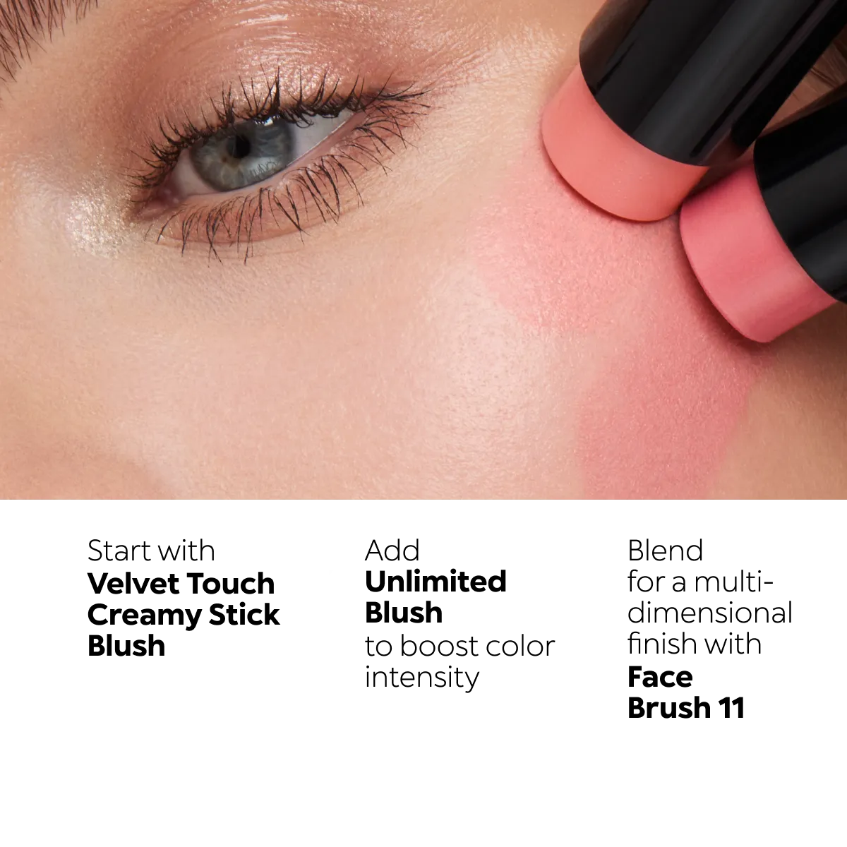 Velvet cream blush stick, blendable, radiant finish, for a natural flush (image 24 of 28)