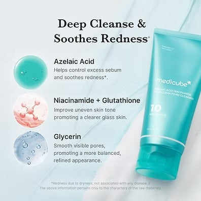 MEDICUBE - Azelaic Acid Foam Cleanser - 120G - Image 3