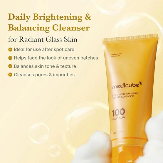 MEDICUBE - Kojic Acid Turmeric Toning Cleanser - 120G - Image 2