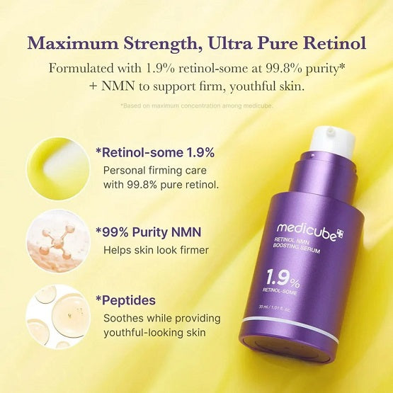 MEDICUBE - Retinol NMN Radiance Booster 1.9% Serum - 30ML - Image 2