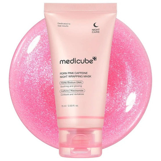 MEDICUBE - PDRN Pink Caffeine Overnight Wrapping Mask - 75ml - Image 1