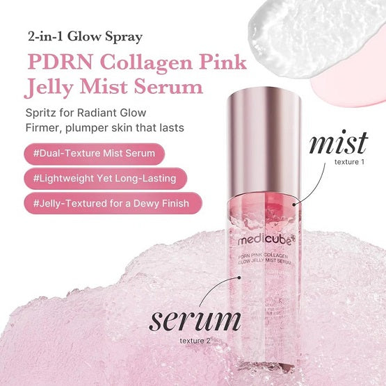 Medicube - PDRN Pink Collagen Glow Jelly Mist Serum - 100ml - Image 2