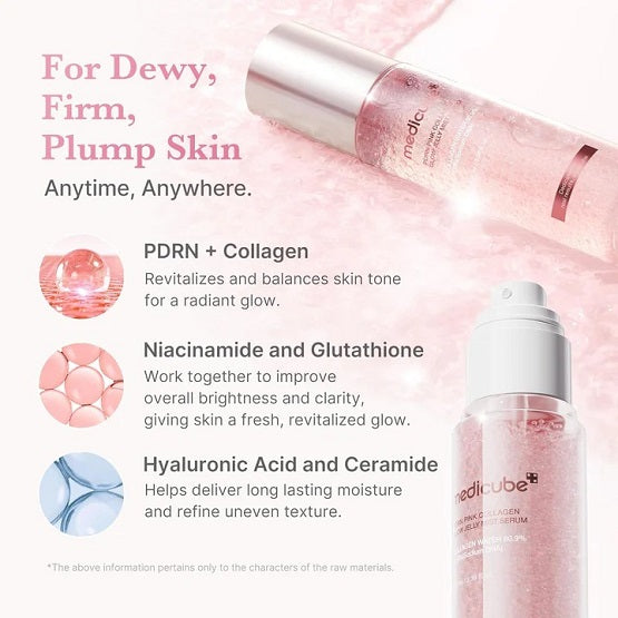 Medicube - PDRN Pink Collagen Glow Jelly Mist Serum - 100ml - Image 3