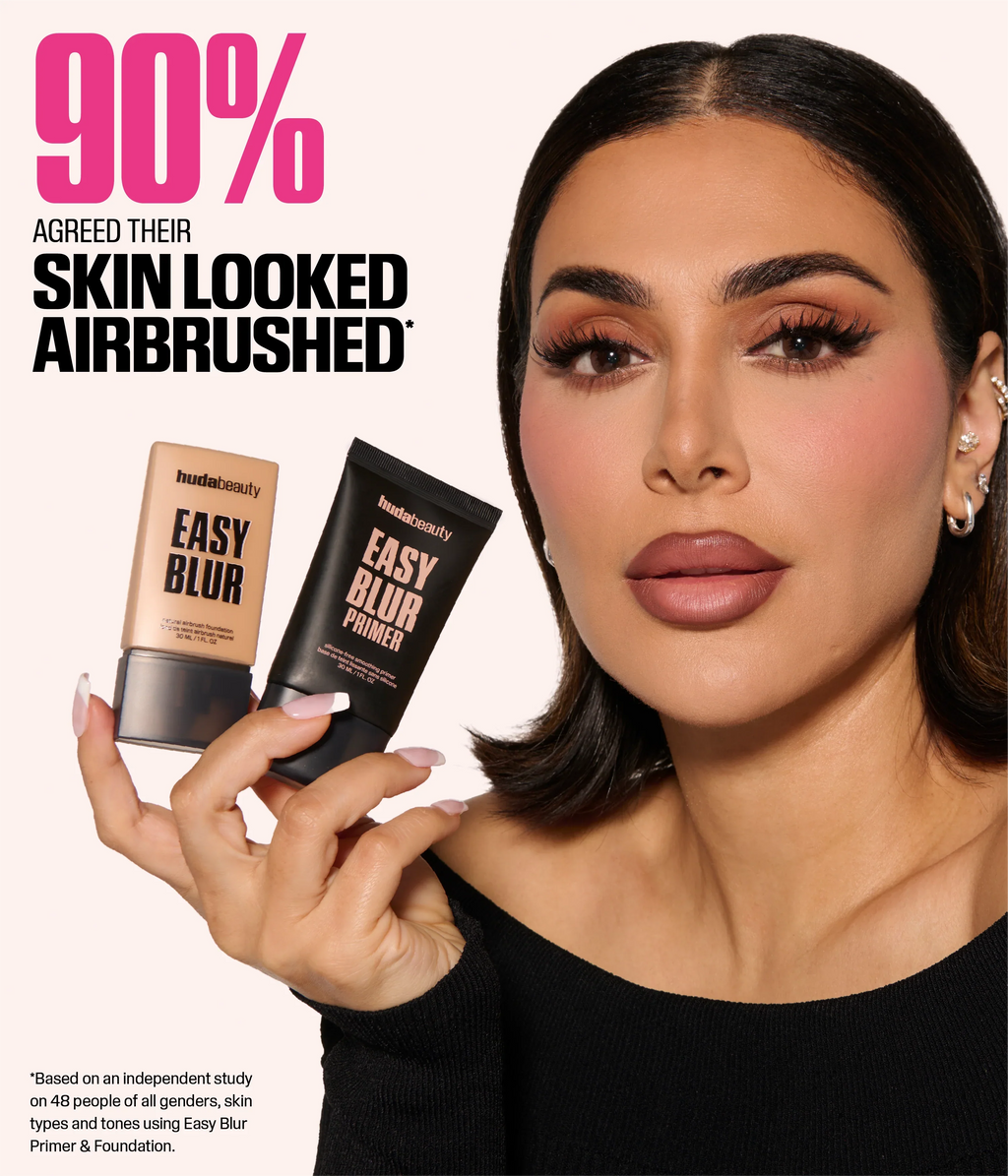 Easy Blur Primer and Foundation – airbrushed skin finish result