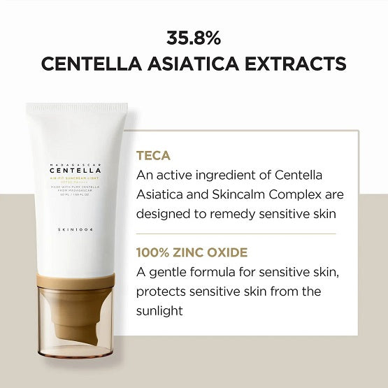 SKIN 1004 MADAGASCARA - Centella Air-Fit Suncream Light SPF30 PA++++ - 50ml - Image 2