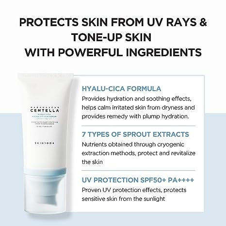 SKIN 1004 MADAGASCARA - Centella Hyalu-Cica Water-Fit Sun Serum SPF 50+ PA++++ - 50ML - Image 3