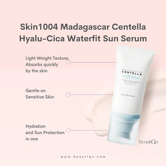 SKIN 1004 MADAGASCARA - Centella Hyalu-Cica Water-Fit Sun Serum SPF 50+ PA++++ - 50ML - Image 4